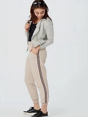 Bishop Young XLP Beige Pull On High Rise Jogger Pants